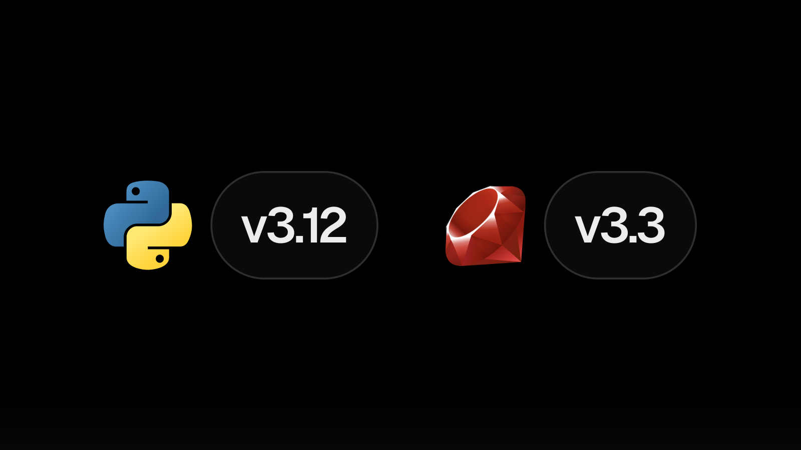 Cover for Python 3.12 and Ruby 3.3 are now available