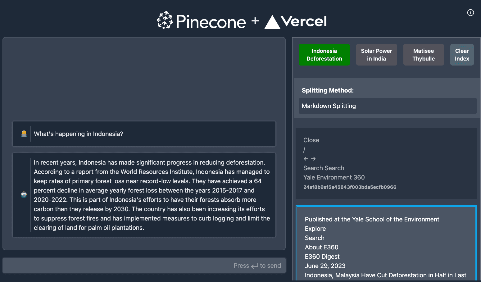Pinecone AI SDK