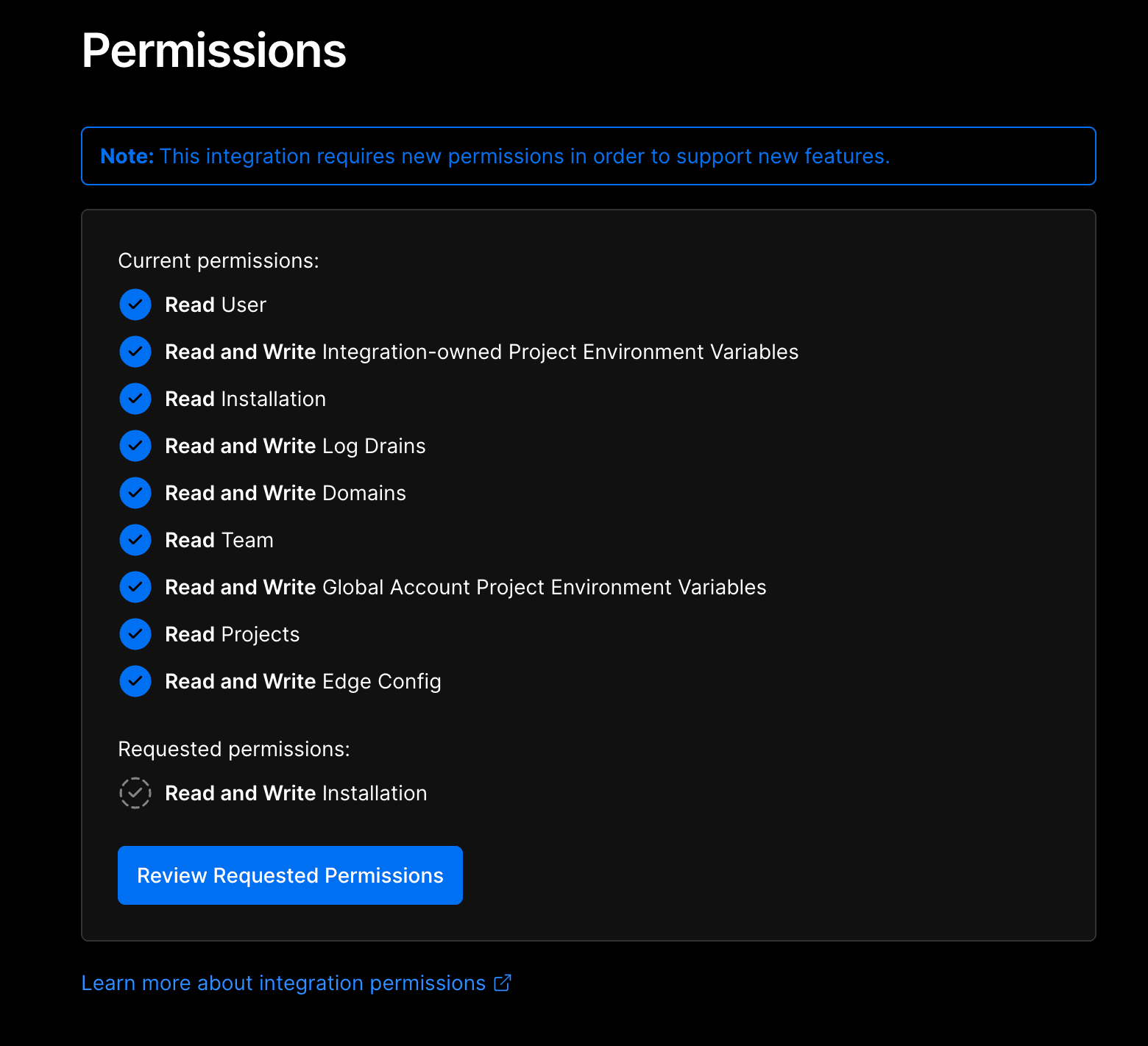 Review and confirm permission changes.