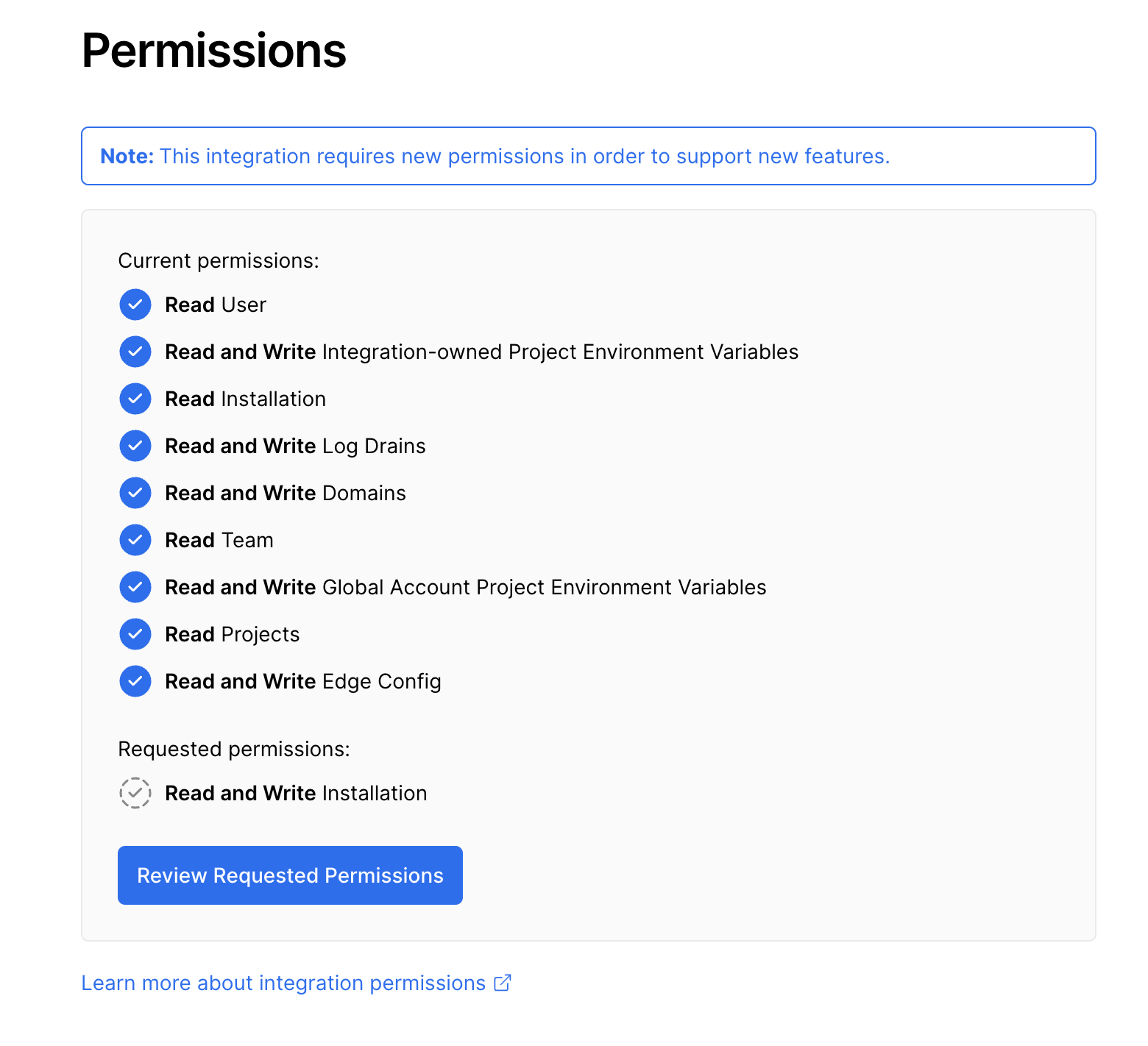 Review and confirm permission changes.