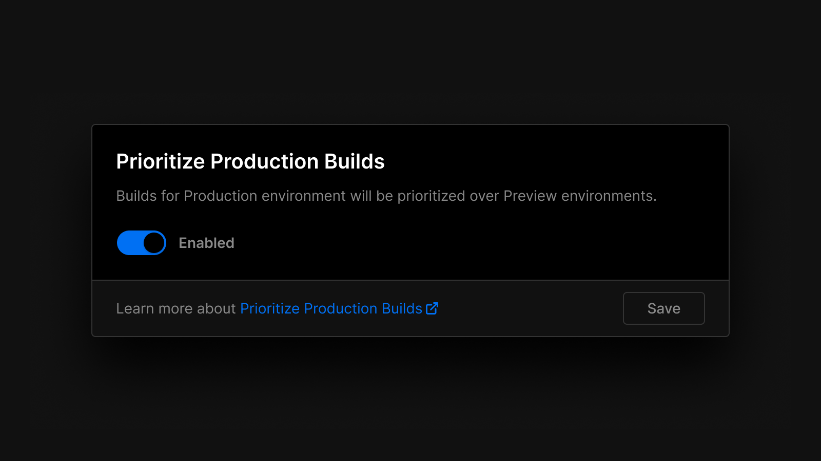 Cover for Prioritize production builds available on all plans
