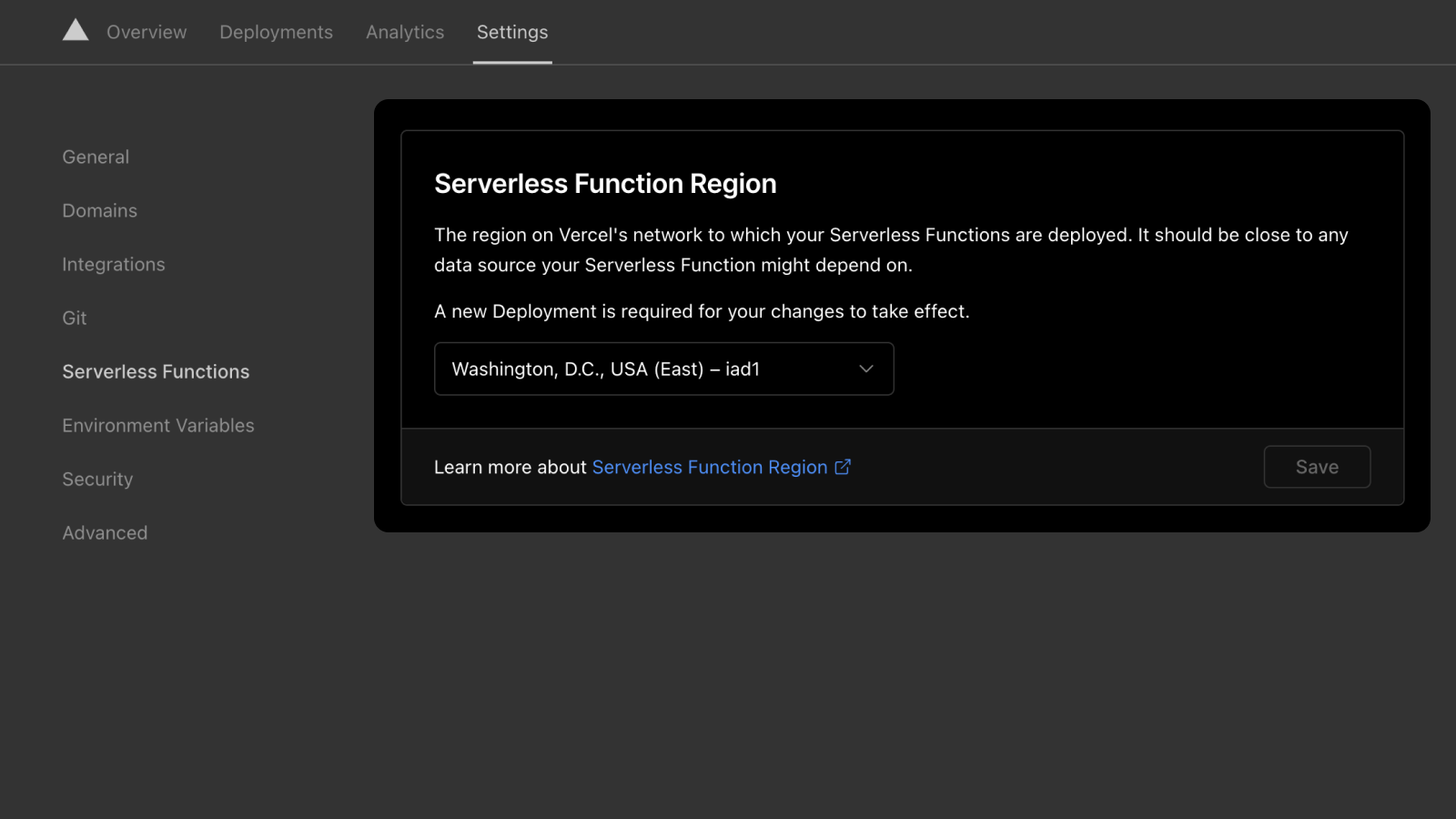 Cover for "Hobby customers can now select their preferred region for Serverless Functions"