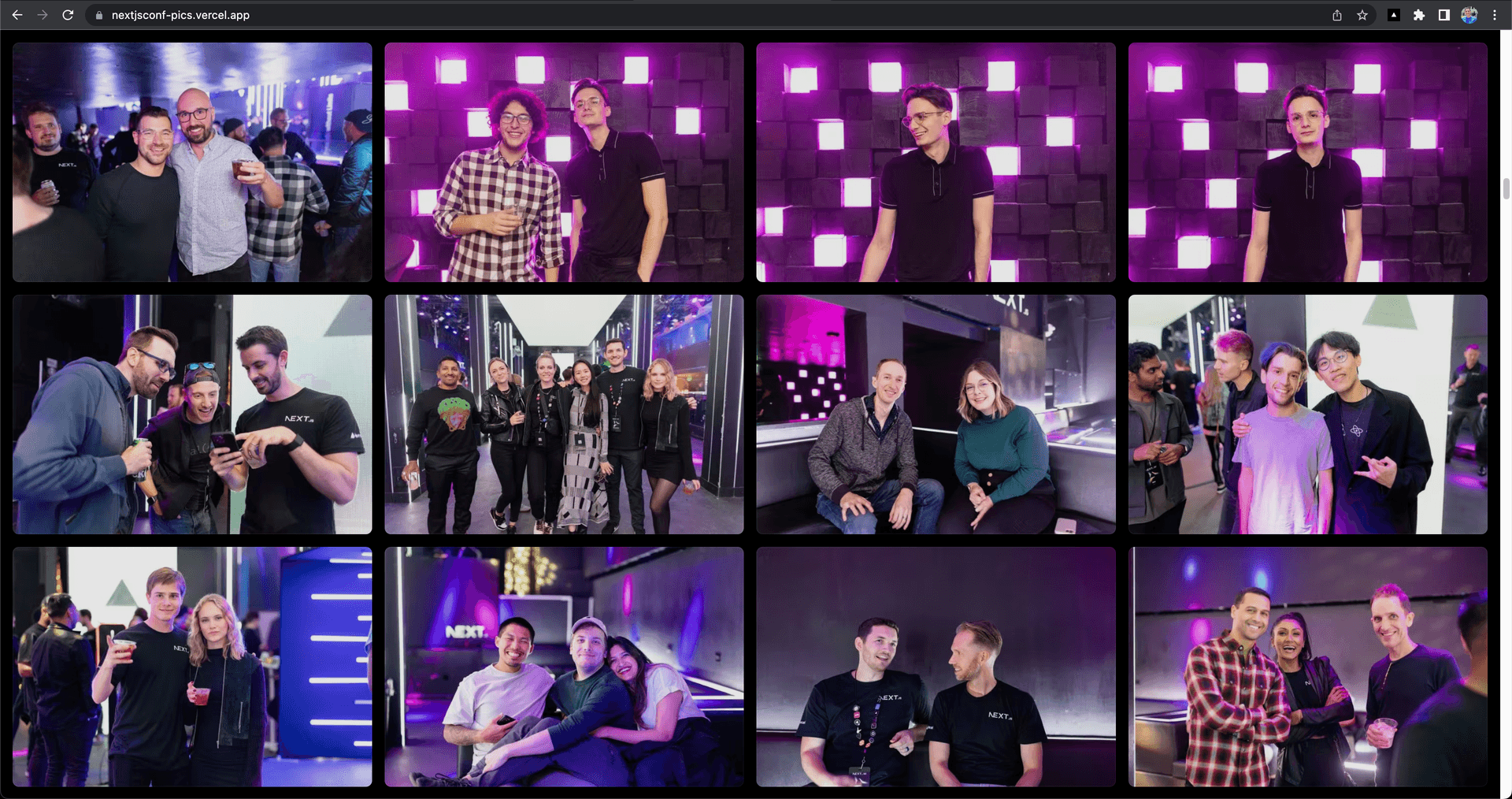 Area #1 of the Image Gallery: Homepage with a grid of images