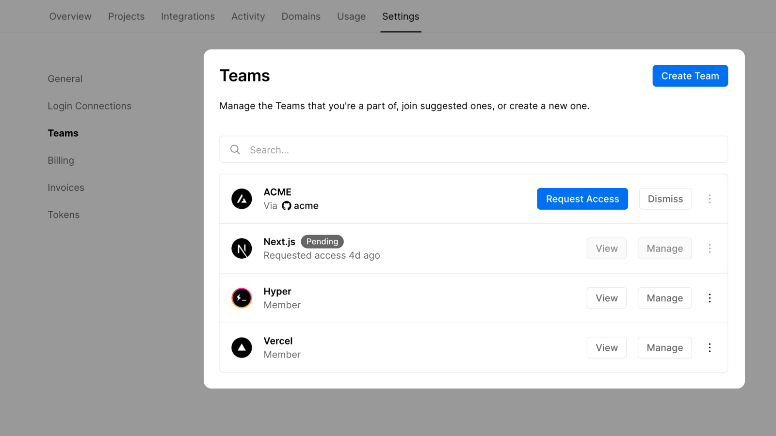 Cover for Request access to Teams right from the Dashboard