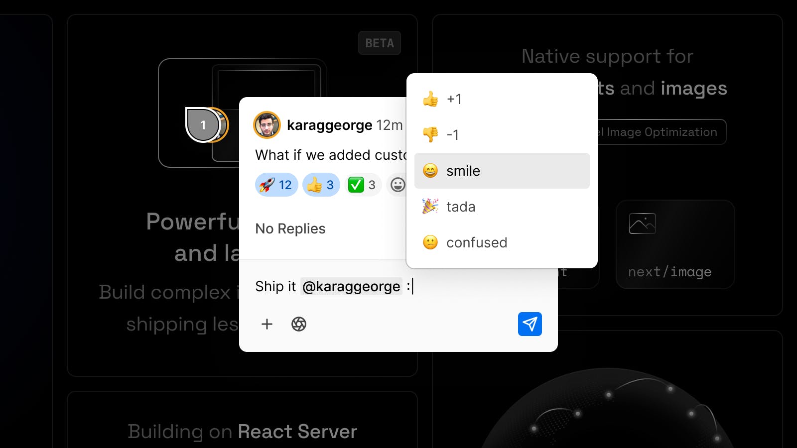 Cover for Emoji reactions now available in Preview Deployment comments 
