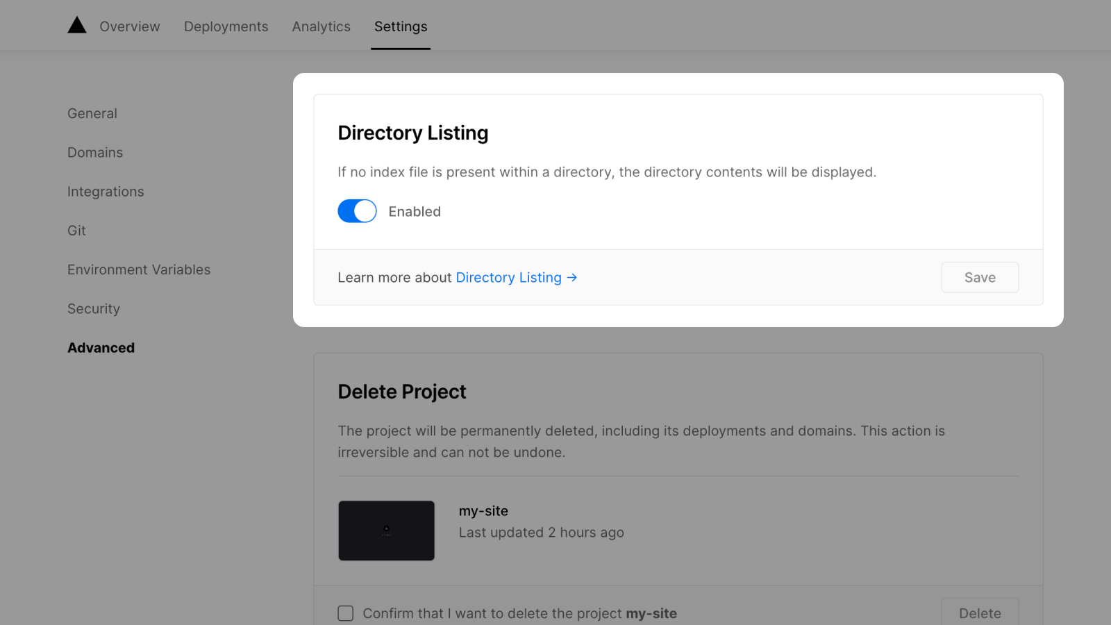 Cover for Listing the content of directories can now be toggled