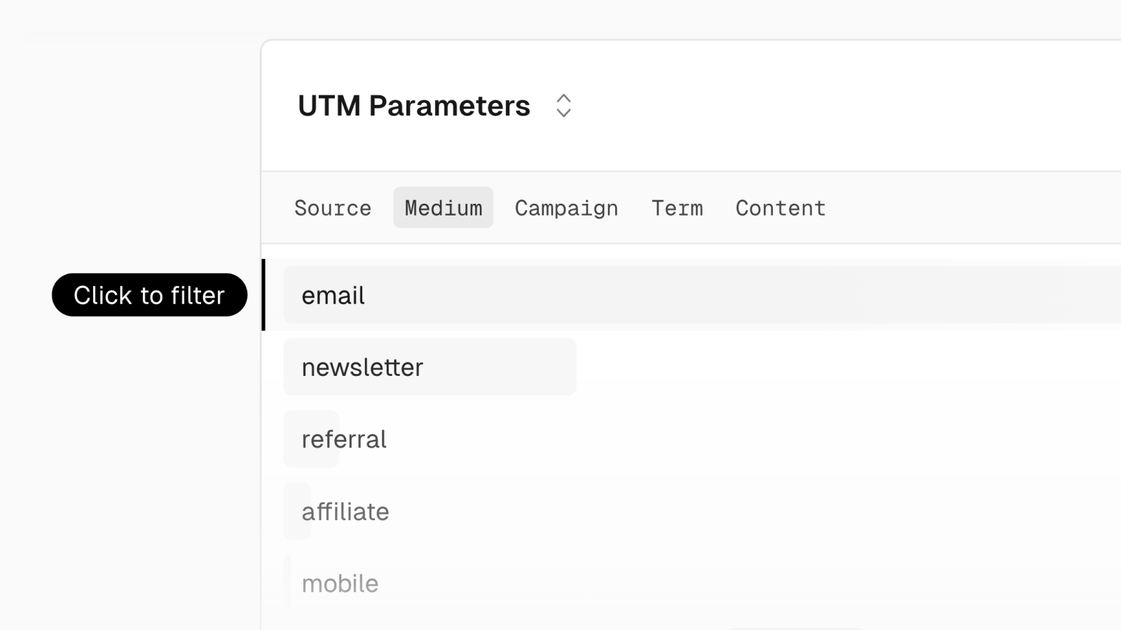 Cover for UTM parameter support in Web Analytics