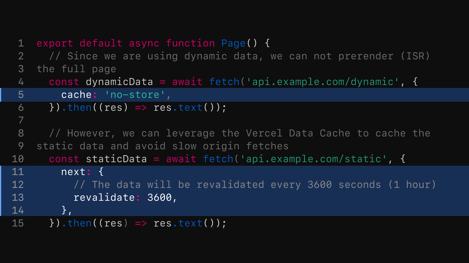 Cover for Introducing the Vercel Data Cache: Optimized caching for React Server Components