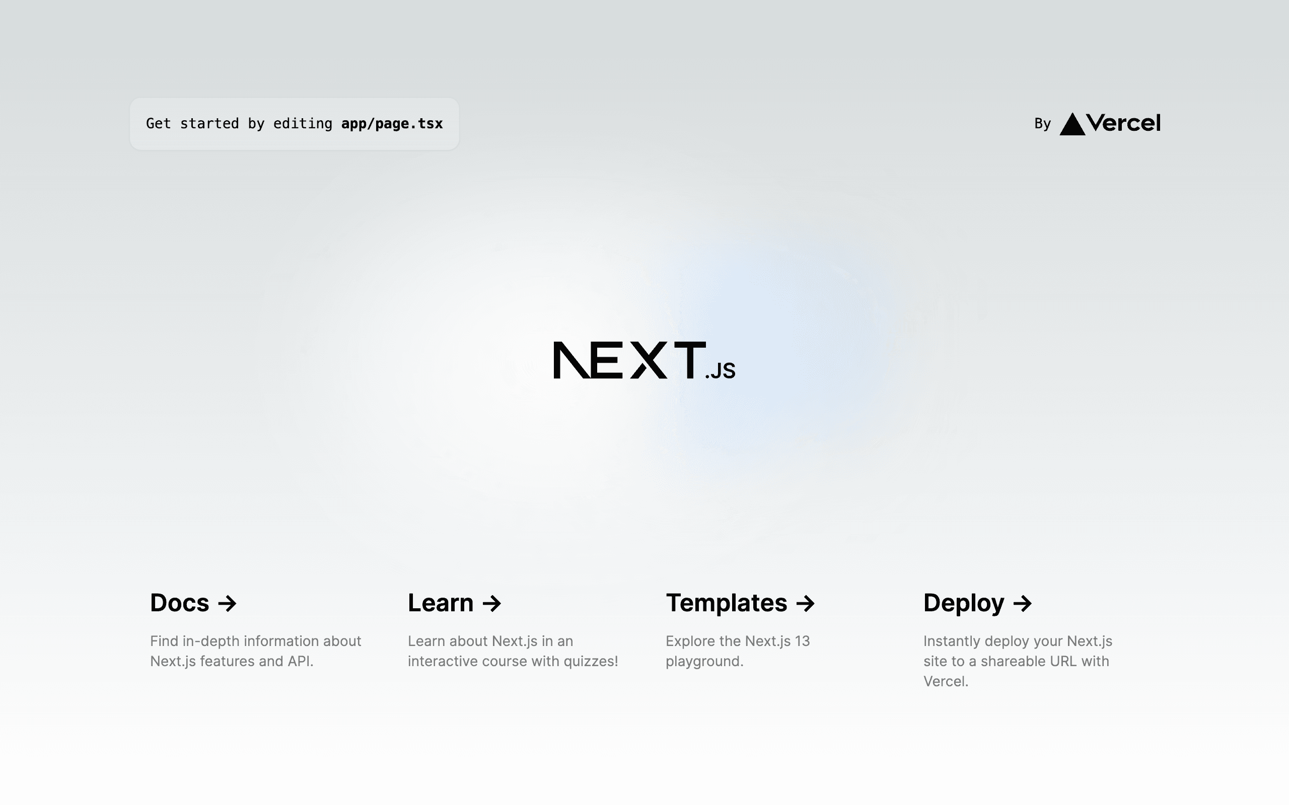 Preview screenshot of Next.js template