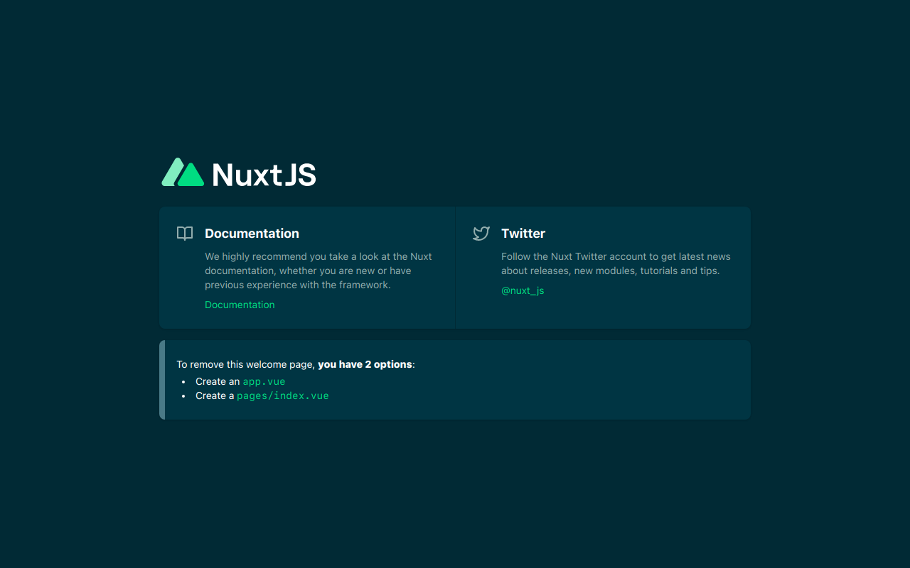 Preview screenshot of Nuxt.js template