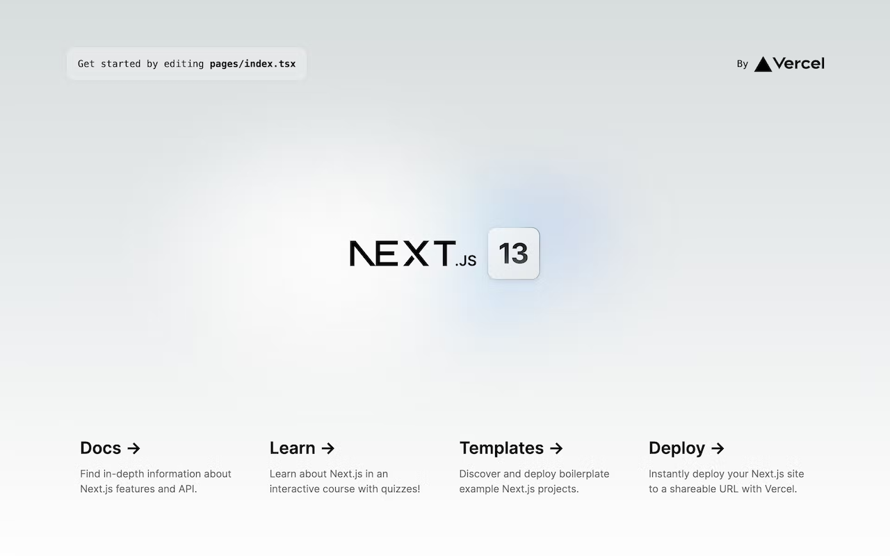 Preview screenshot of Next.js template