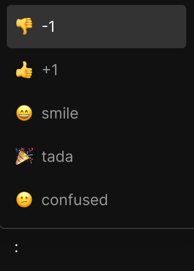 Emoji suggestions appear as you type.