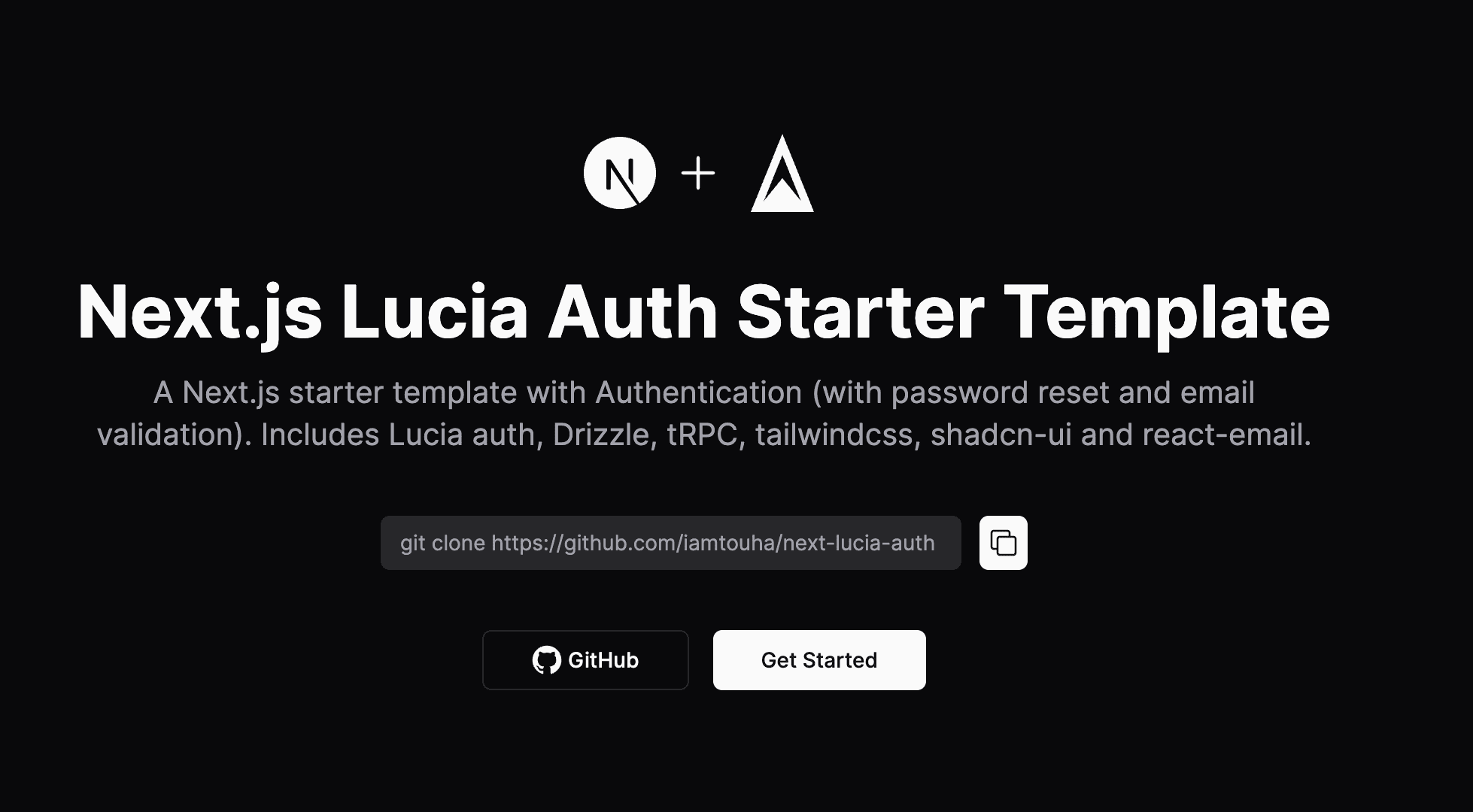 Lucia Auth Template