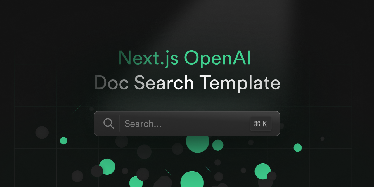 Next.js OpenAI Doc Search Starter
