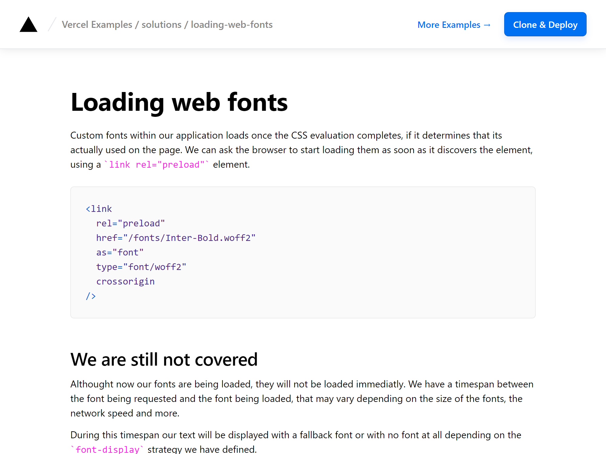 Handling custom web fonts