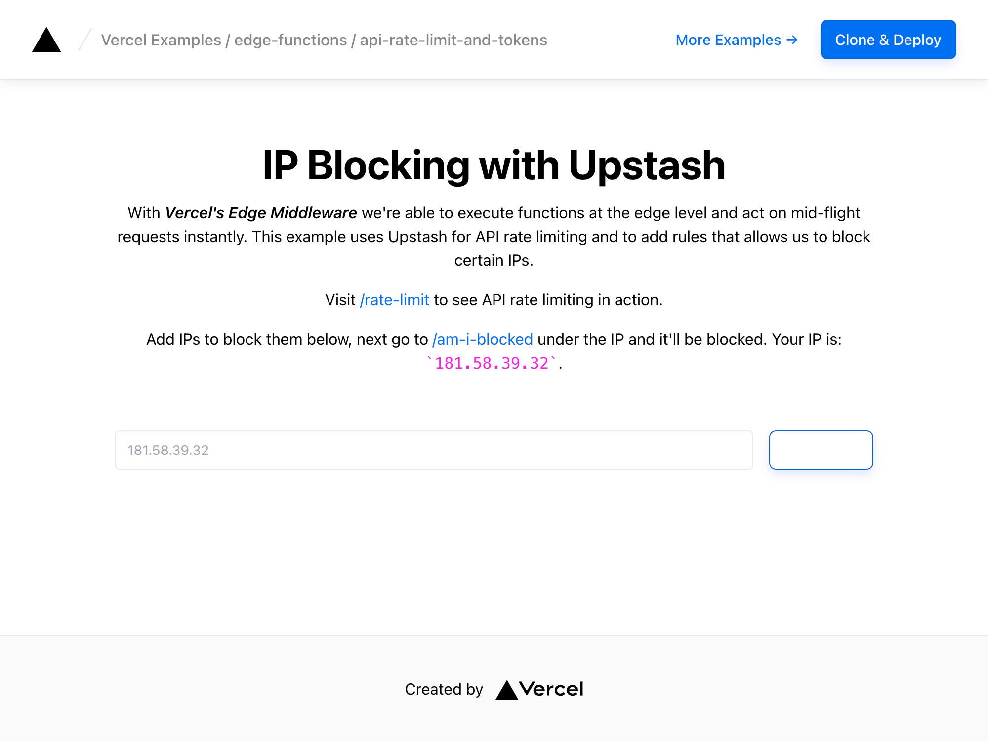 API Rate Limiting by IP and API Keys with Upstash