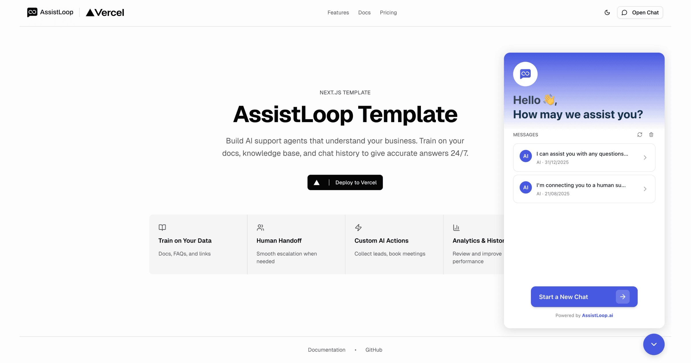 Contentful thumbnail for Next.js AssistLoop Template
