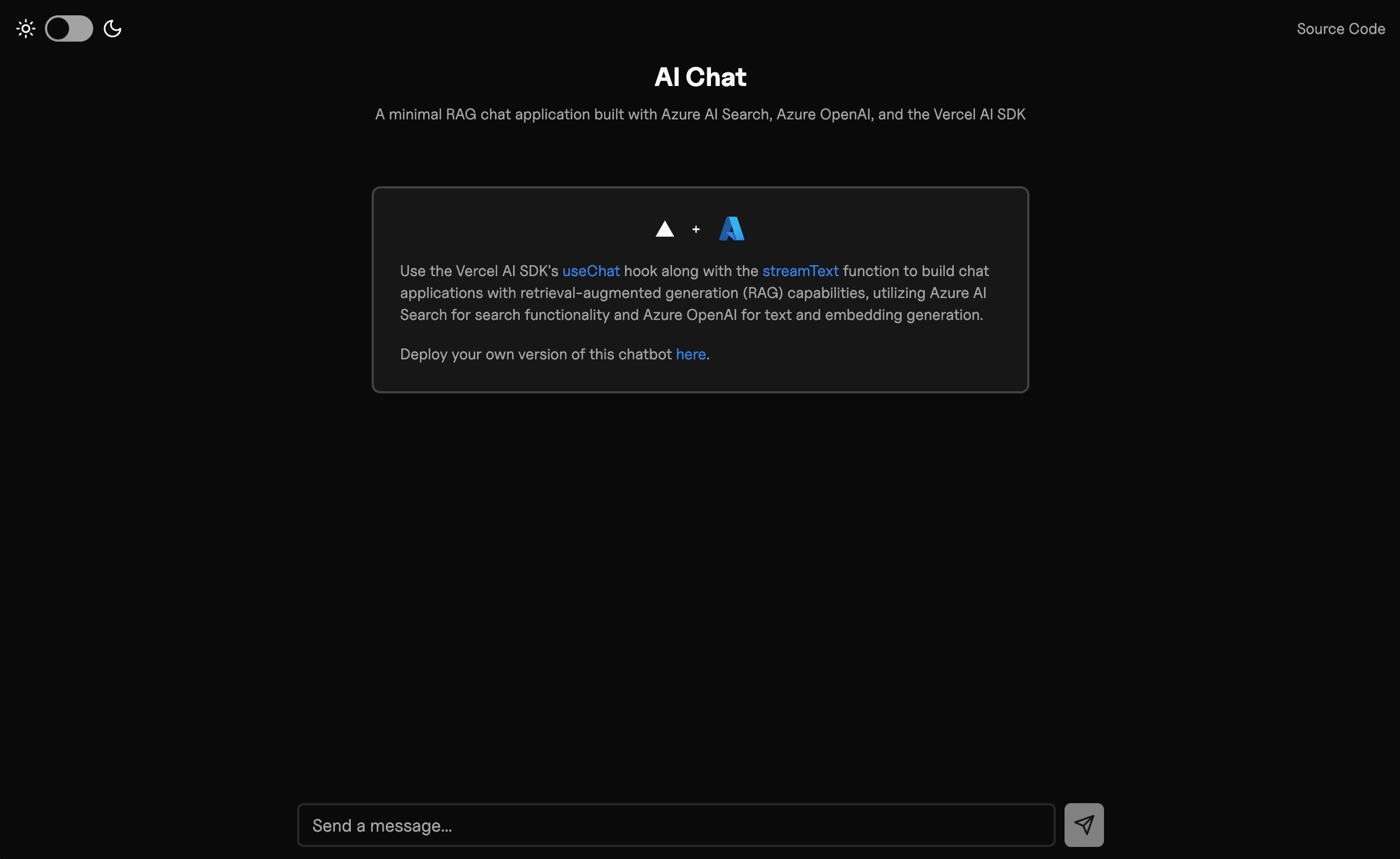 Azure AI Chatbot Screenshot