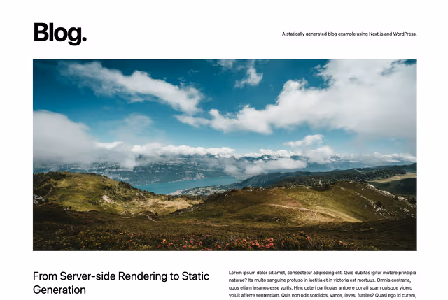 ISR Blog with Next.js and WordPress