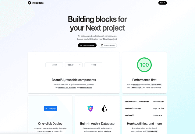 Precedent – Next.js Starter