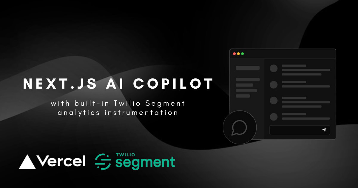 Next.js AI Chatbot with Twilio Segment Analytics