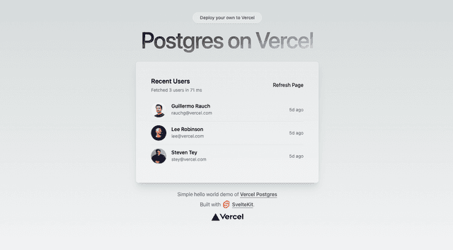 Postgres SvelteKit Starter