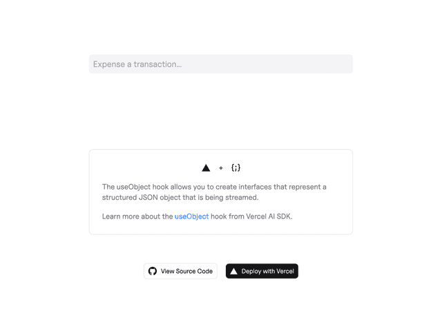 Object Generation Streaming with useObject