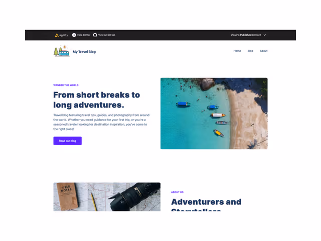Blog with Agility CMS and Next.js