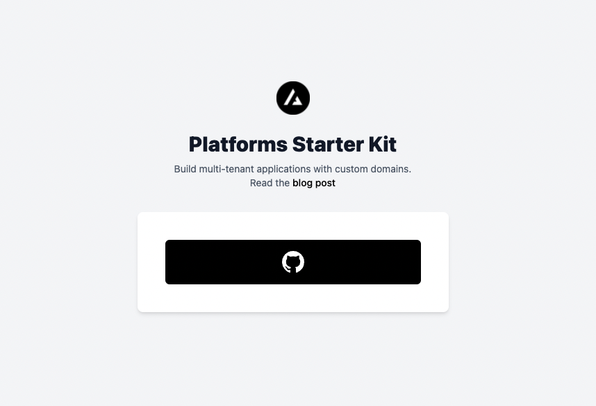 Guide multi-tenant platform starter screen