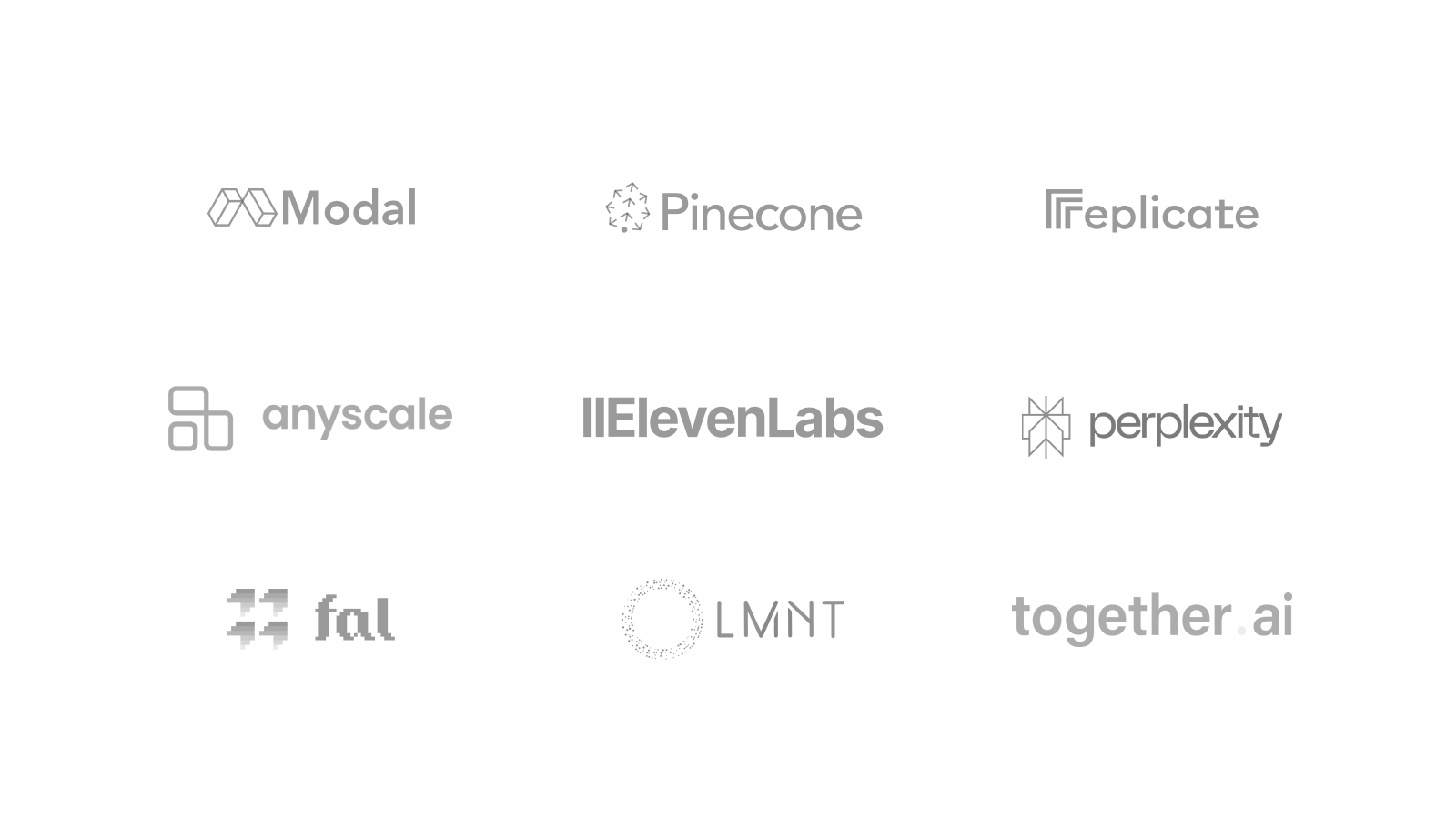 Our first cohort of AI Integration partners, now available in the AI tab.