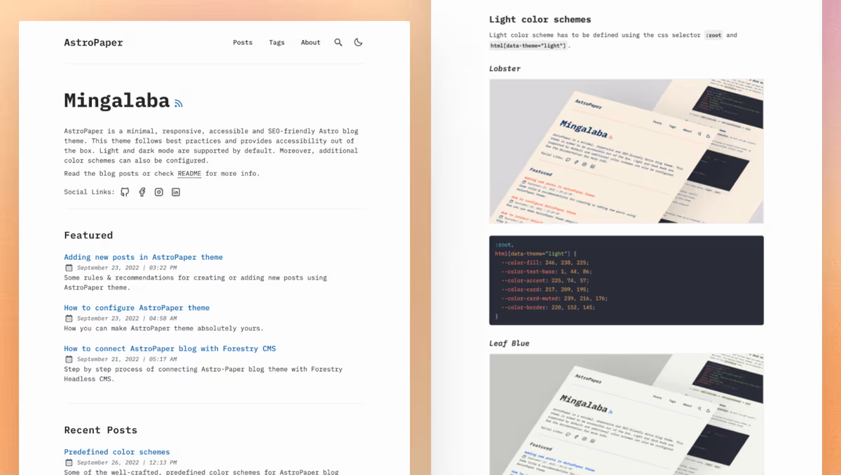 Find your Astro templates Vercel