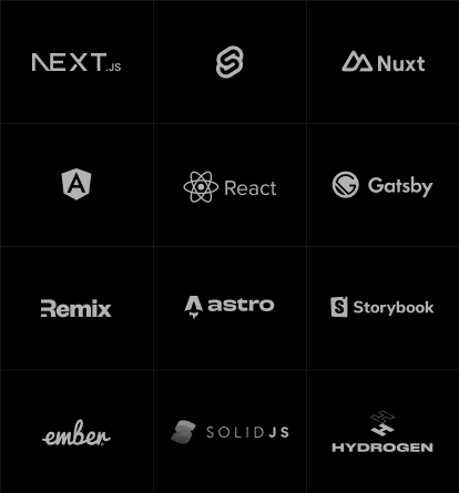 Vercel's Frontend Cloud supports a high variety of frameworks. Here are just a few.​​​​‌﻿‍﻿​‍​‍‌‍﻿﻿‌﻿​‍‌‍‍‌‌‍‌﻿‌‍‍‌‌‍﻿‍​‍​‍​﻿‍‍​‍​‍‌‍​﻿‌‍﻿﻿‌‍﻿‍‌﻿‌​‌‍‌‌‌‍﻿‍‌﻿‌​‌‍‌‍‌﻿‌‌‌‍﻿​​‍﻿‍‌‍​﻿‌‍﻿﻿‌‍﻿‌​‍​‍​‍﻿​​‍​‍‌‍‍​‌﻿​‍‌‍‌‌‌‍‌‍​‍​‍​﻿‍‍​‍​‍​‍﻿﻿‌‍​‌‌﻿​​‌‍‍‌​‍﻿﻿‌‍​‍‌‍﻿​‌‍﻿﻿‌‍‌﻿​‍﻿﻿‌‍‌‌‌‍‌​‌‍‍‌‌﻿‌​​﻿﻿﻿‌‍‌‌​﻿﻿‌​﻿‌‌‌‌‌​‌﻿‍‌‌‍‌‌‌‍‌‍​﻿​﻿‌‌‌‌‌‍‍‍‌﻿‍‍​﻿​‌‌​‌﻿‌‍﻿‍​﻿​﻿​﻿​​‌‌​﻿‌​‌‍‌﻿​‍‌‍‌‍‌​‌‌‌﻿​‍‌﻿​‌‌​﻿﻿​‍‌‍‌﻿‌​​﻿﻿‌‌‍​‌​‍​‍​‍﻿​​‍​‍‌﻿‌​‌﻿‍‌‌﻿​​‌‍‌‌​‍​‍​﻿‍‍​‍​‍‌﻿‌​‌‍‌‌‌﻿‍​‌﻿‌​​‍​‍​‍﻿​​‍​‍‌‍‌​‌‍​‌‌﻿‌​‌‍​‌​‍​‍​﻿‍‍​‍​‍‌‍‌​‌‍‌‌‌﻿​﻿‌‍​﻿‌﻿​‍‌‍‍‌‌﻿​​‌﻿‌​‌‍‍‌‌‍﻿﻿‌‍﻿‍​‍​‍‌﻿﻿‌