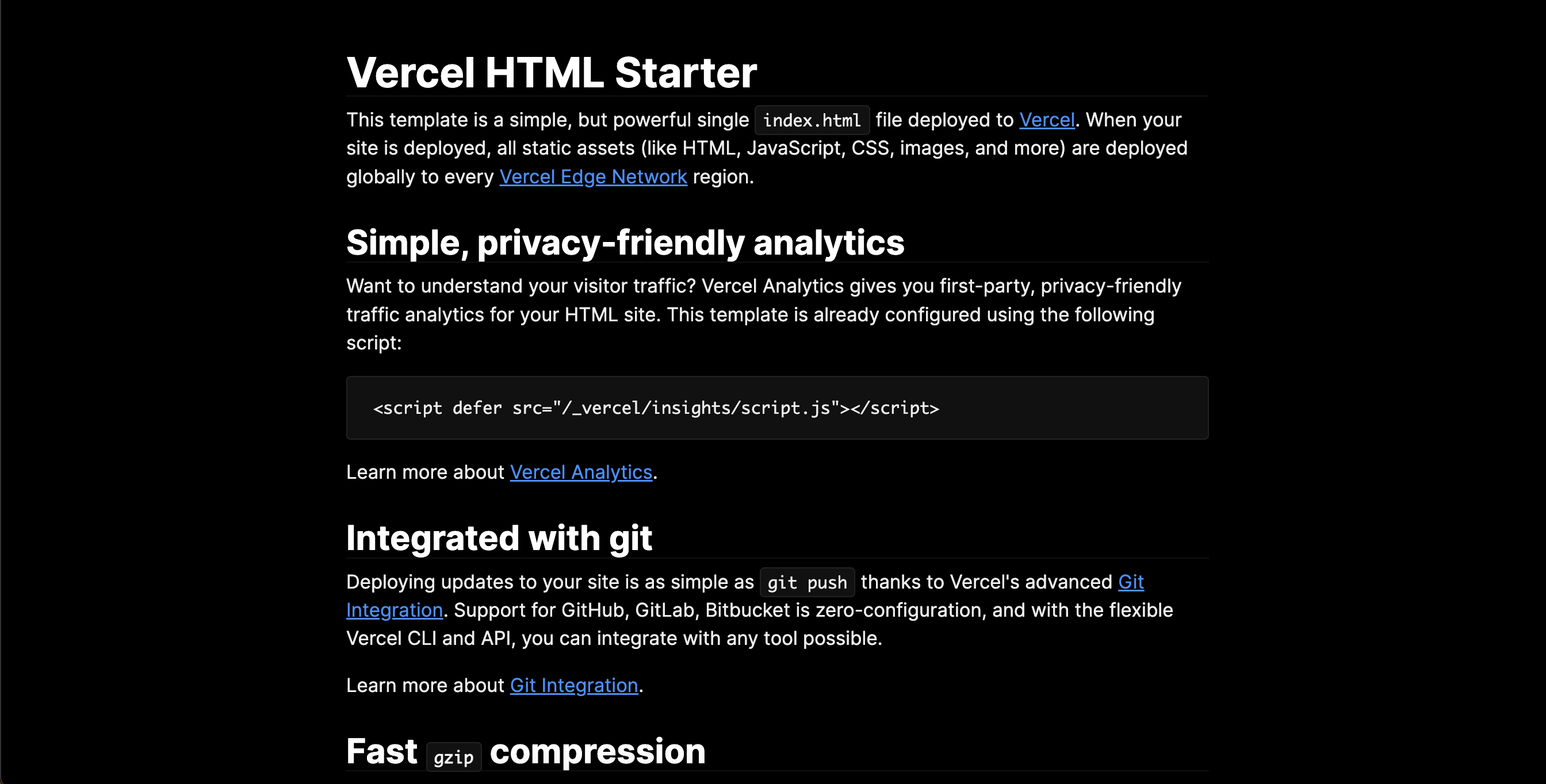HTML Starter Template