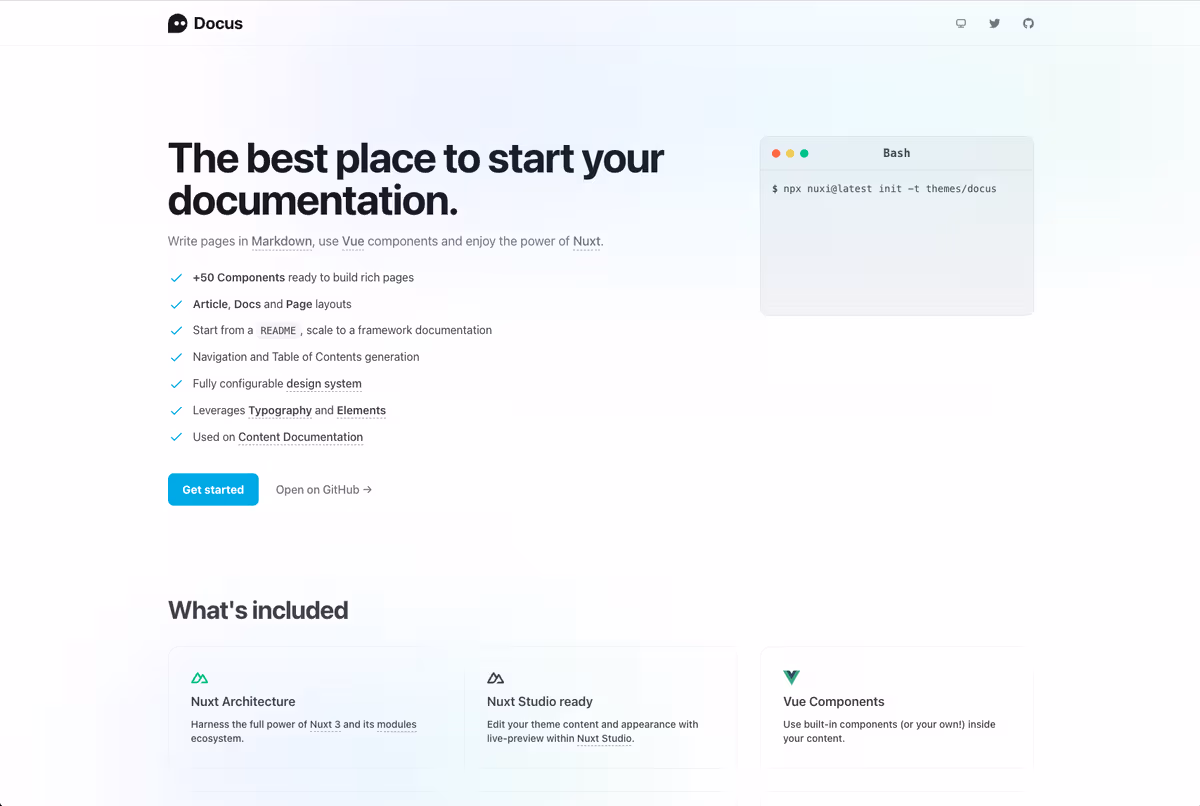 Documentation Website Templates & Starters | Vercel