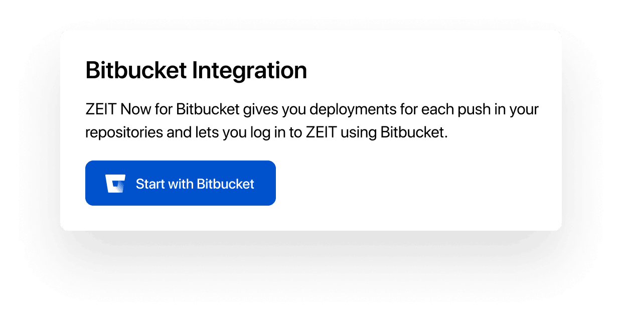 Connect your individual or team account with Bitbucket.