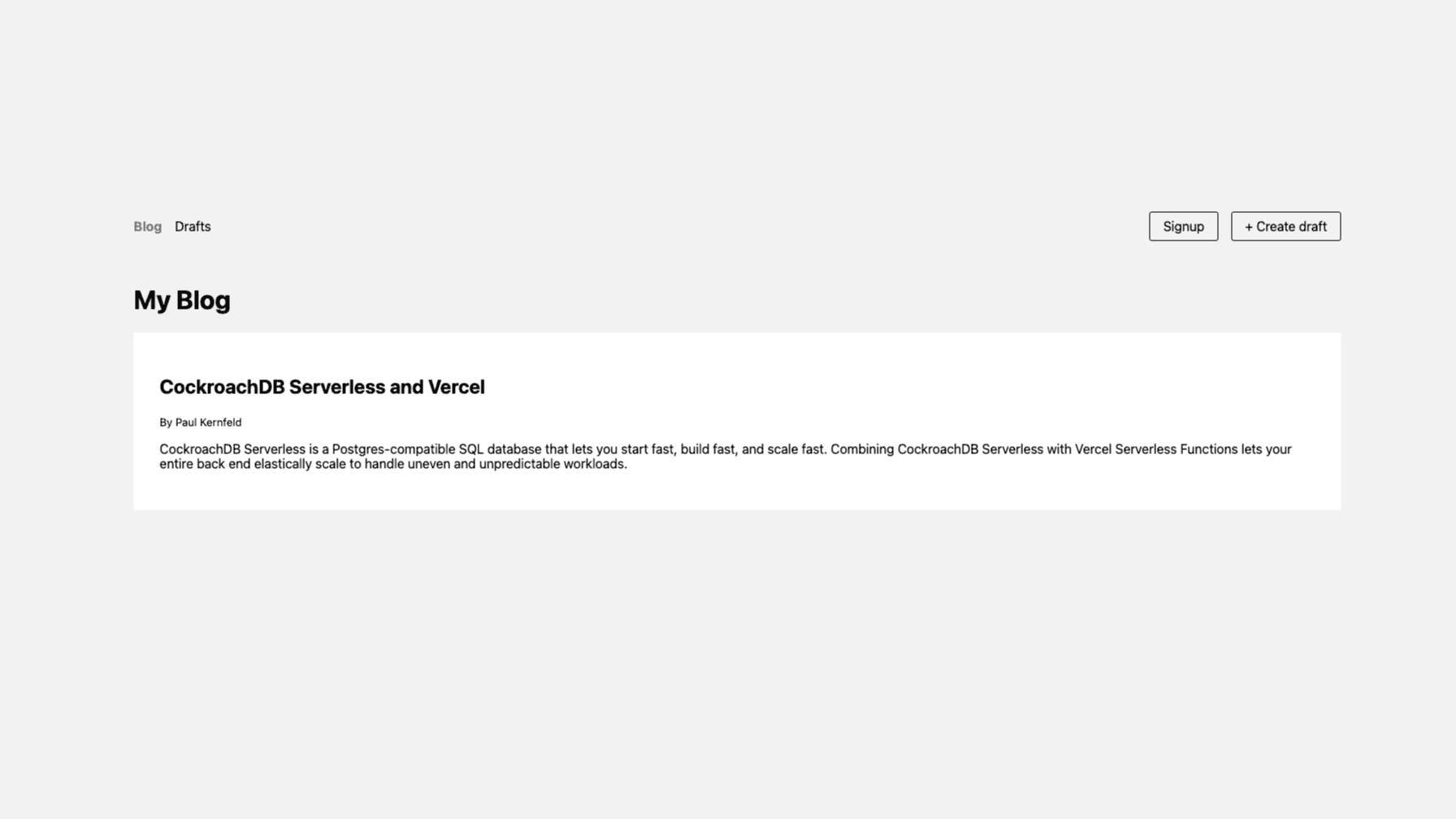 CockroachDB Demo