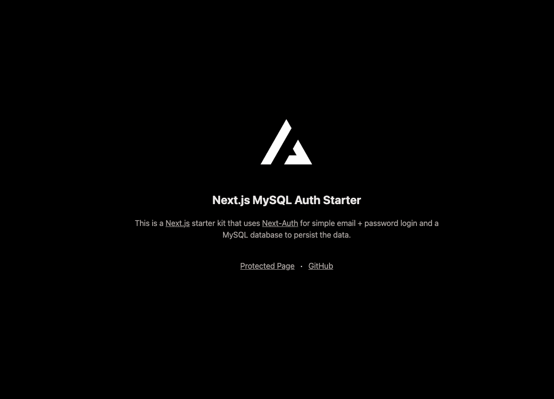 Next.js Prisma MySQL Auth Starter