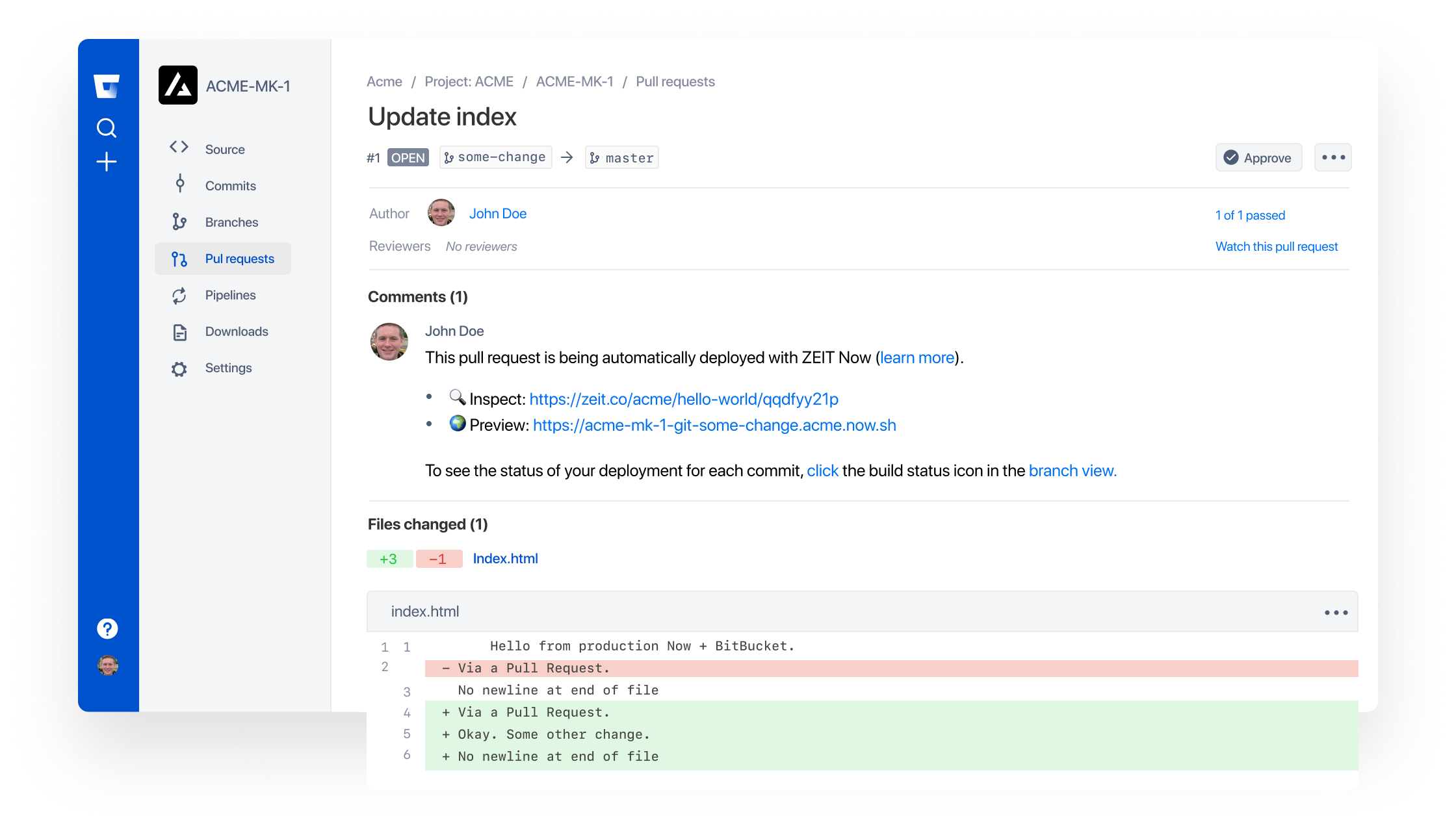 Commits pushed to Bitbucket are automatically built and deployed with Vercel.