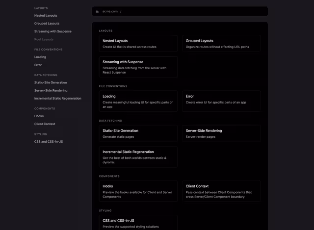 Next.js App Router Playground