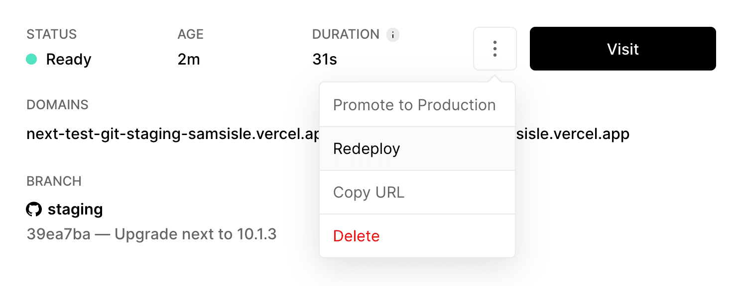 How to Set Up a Staging Environment on Vercel