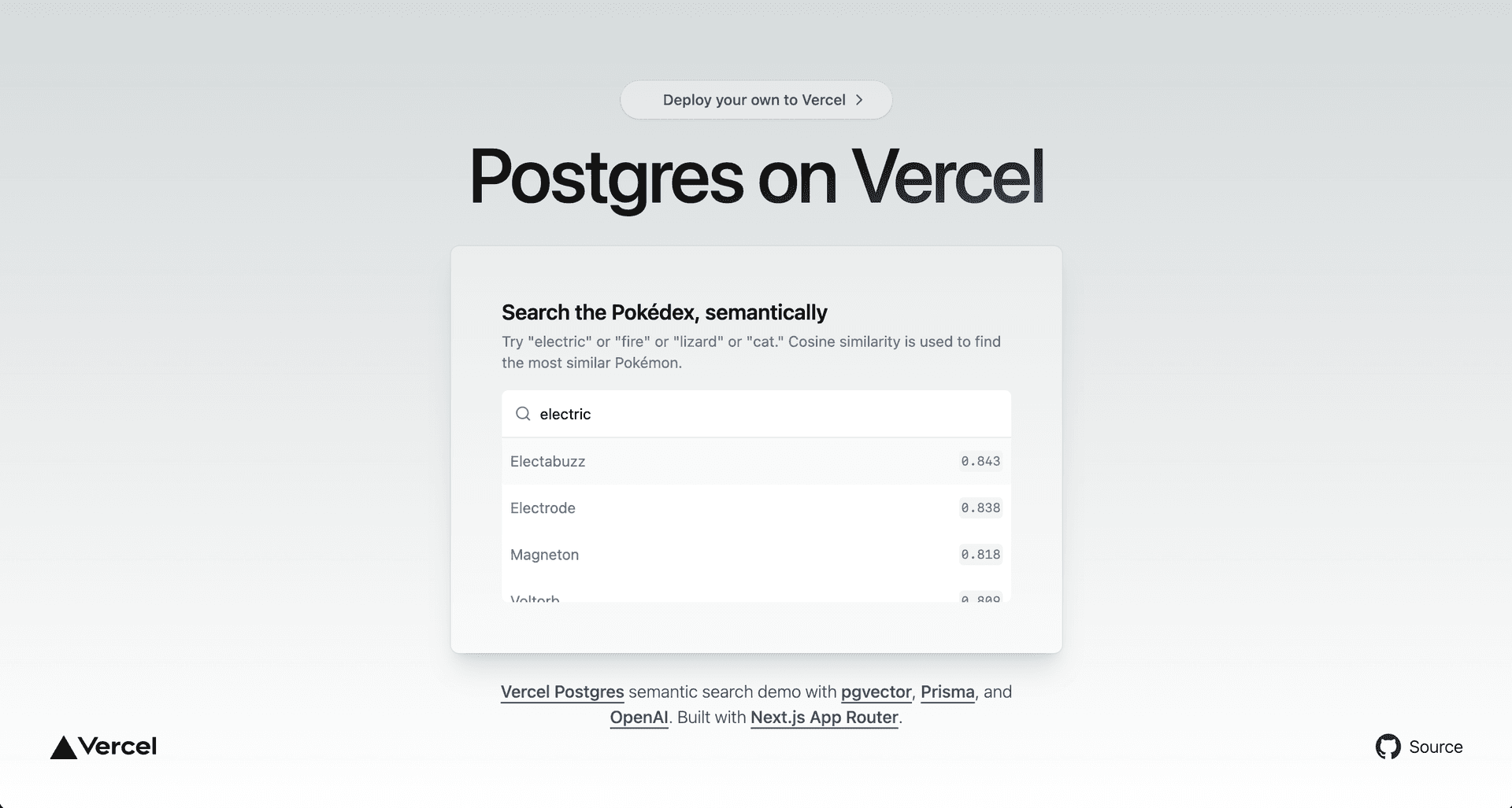 Vercel Postgres Pgvector Starter Vercel postgres pgvector starter