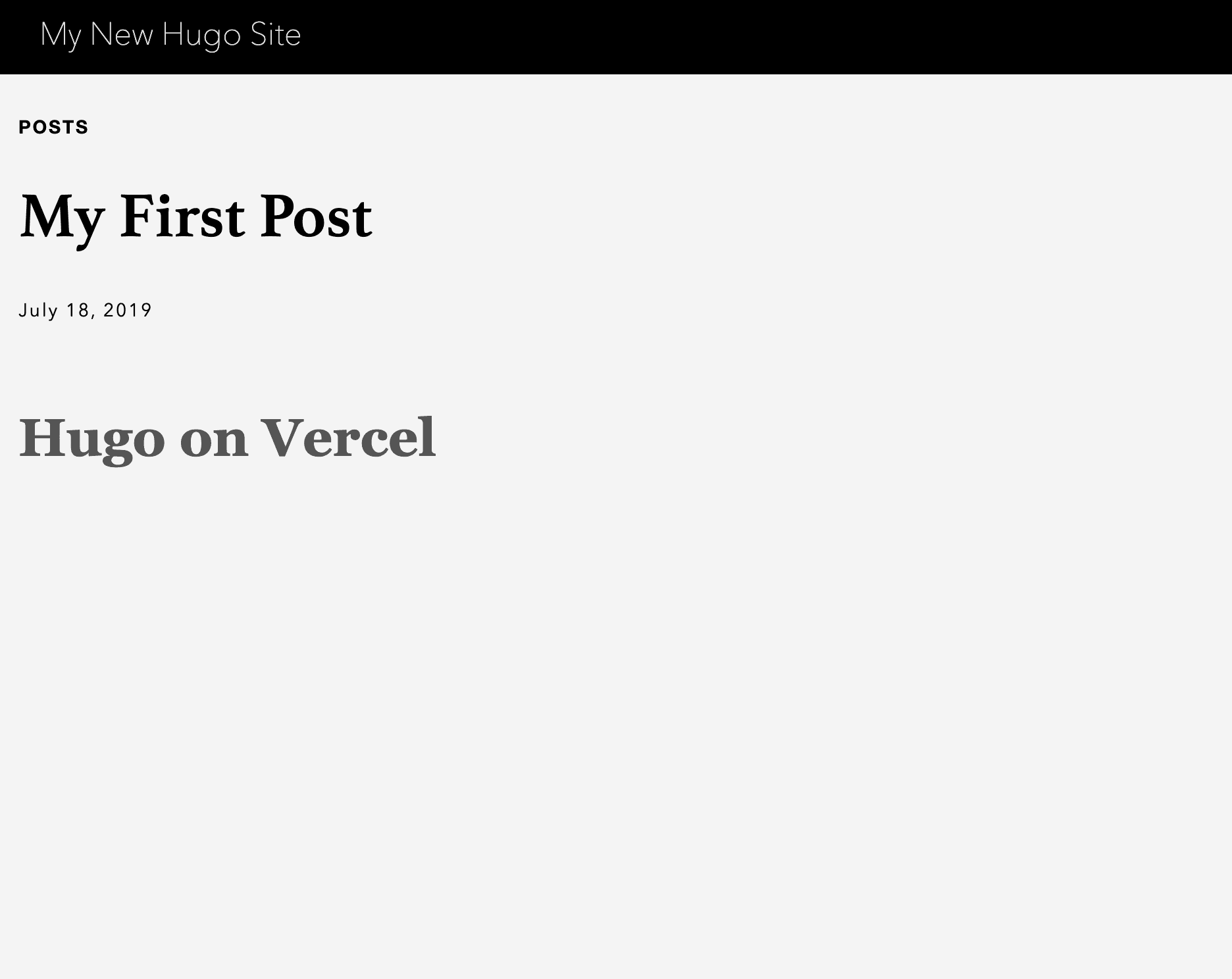 Hugo Example Hugo Starter – Vercel
