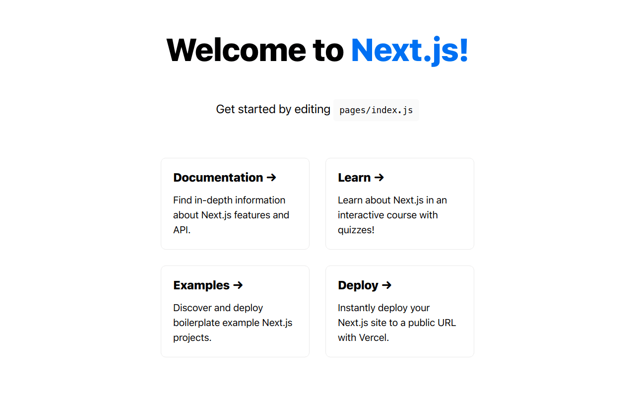 Next.js Boilerplate – Vercel