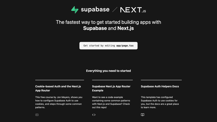 Supabase Starter – Vercel