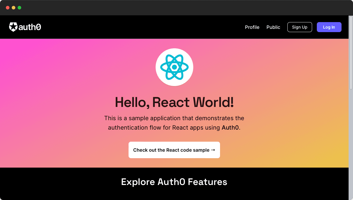 Auth0 React Starter Vercel