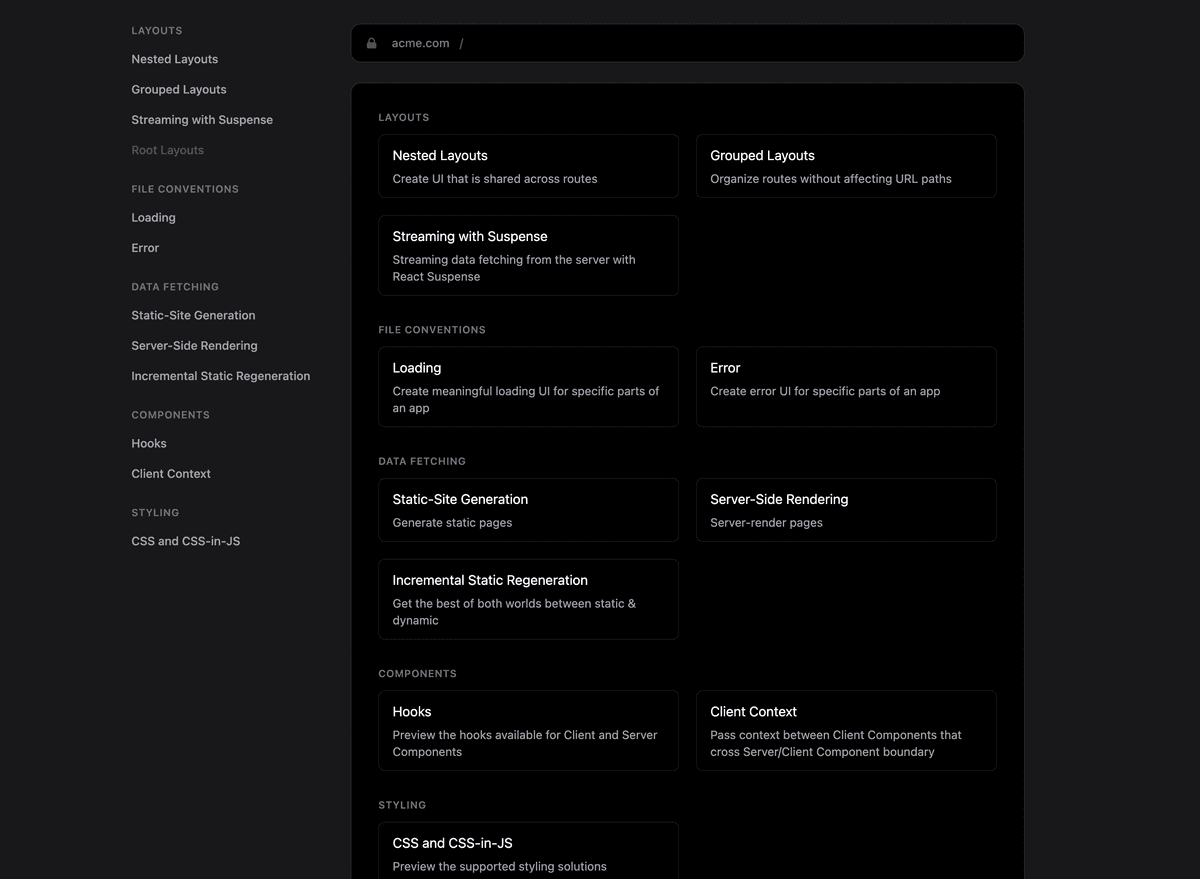 Next.js App Router Playground Vercel