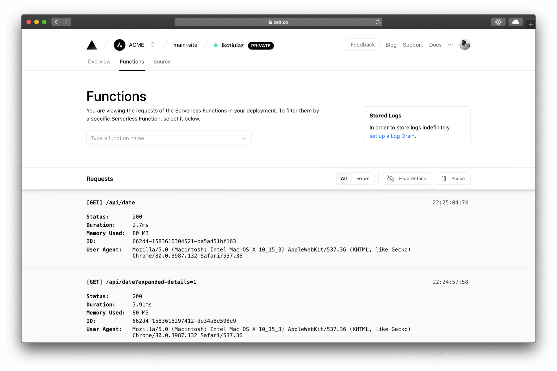 Refined Logging on Vercel – Vercel