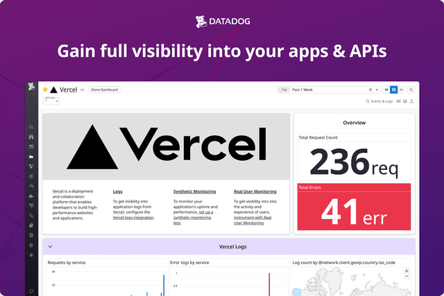 Datadog For Ios Datadog for Vercel