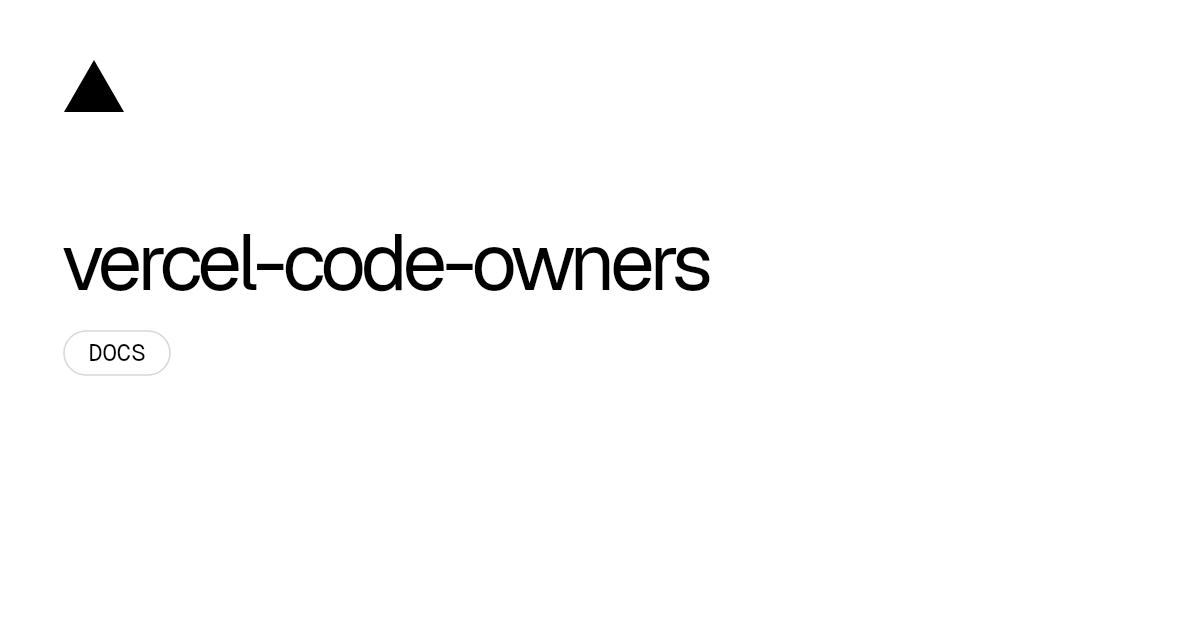 vercel-code-owners