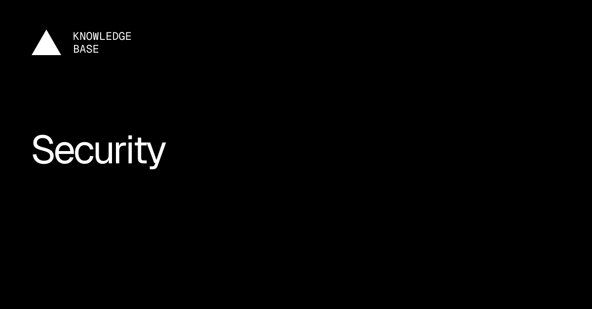 Security | Vercel Knowledge Base